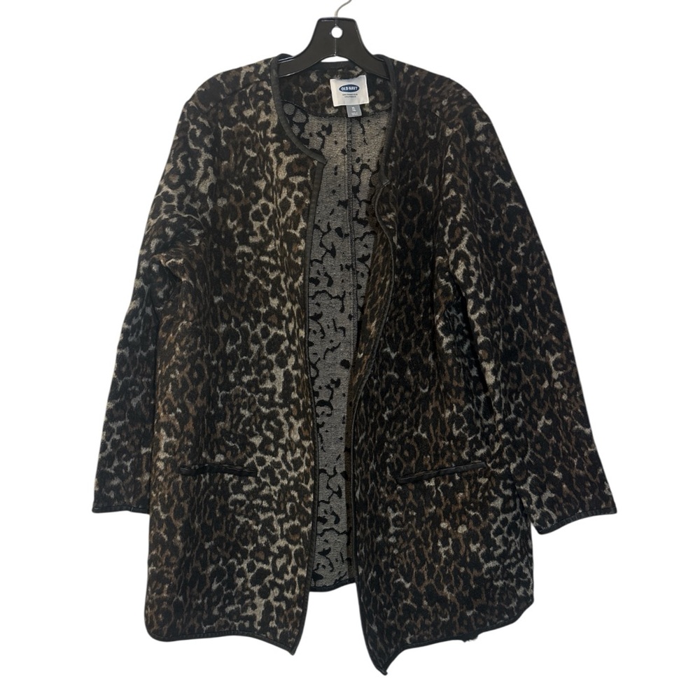 Old Navy Leopard Print Jacket - Brown and Black